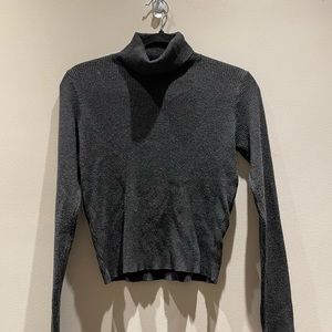 Brandy Melville Ribbed Gray Turtleneck